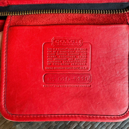 Vintage Coach Red Zippered Clutch 9455