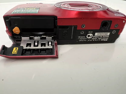 Nikon Coolpix S6300 Red 16 0Mp 10X Optical Zoom Vintage Compact Digital Camera Ox