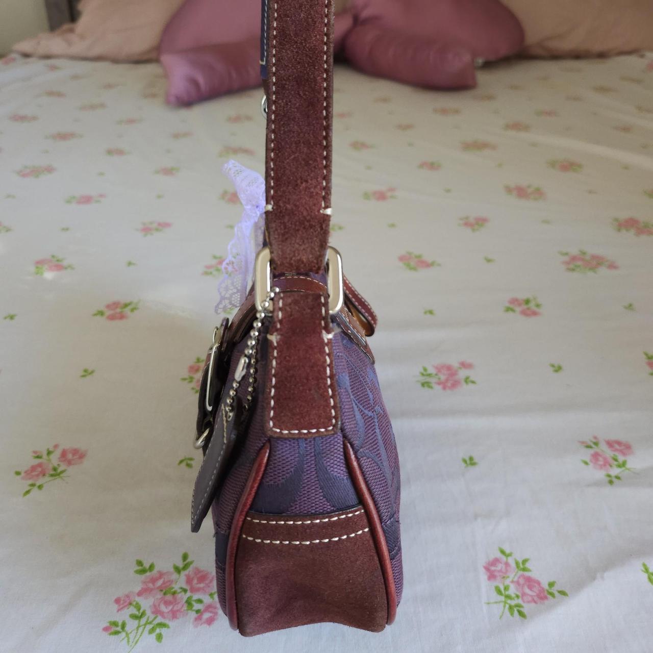💜 Y2K Vintage Coach Purple Mini Demi Buckle Shoulder Bag 💜