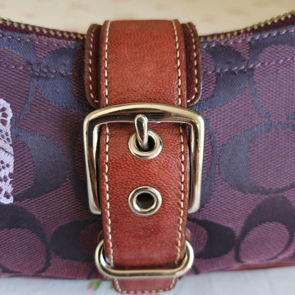 💜 Y2K Vintage Coach Purple Mini Demi Buckle Shoulder Bag 💜