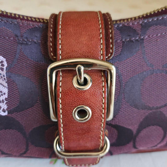 💜 Y2K Vintage Coach Purple Mini Demi Buckle Shoulder Bag 💜