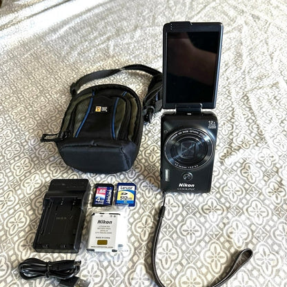 Nikon Coolpix S6900 Black 16 0Mp 12X Zoom Wifi Digital Camera Great Condition Ft