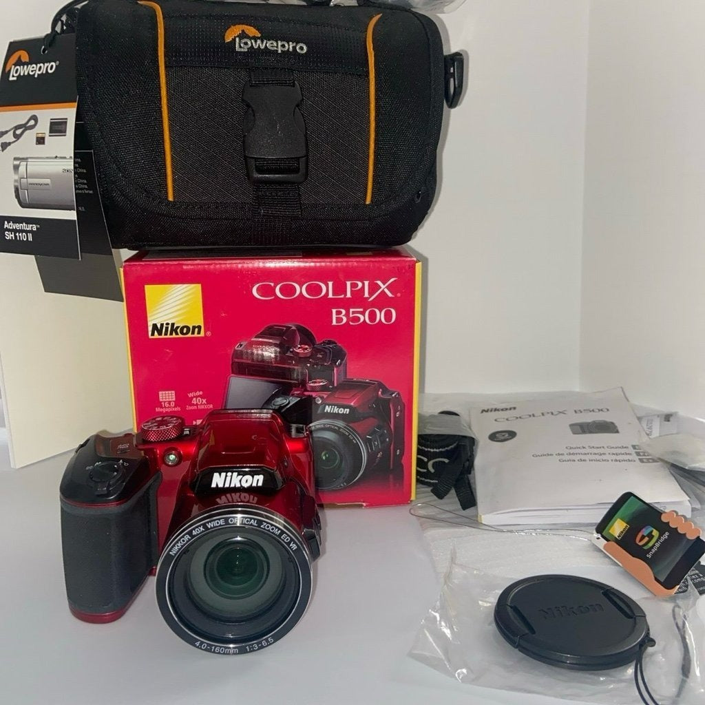 Nikon Coolpix B500 16 Mp Digital Camera Red Oa