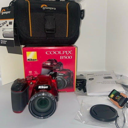 Nikon Coolpix B500 16 Mp Digital Camera Red Oa