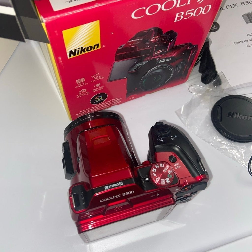 Nikon Coolpix B500 16 Mp Digital Camera Red Oa