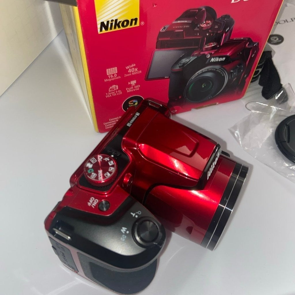 Nikon Coolpix B500 16 Mp Digital Camera Red Oa