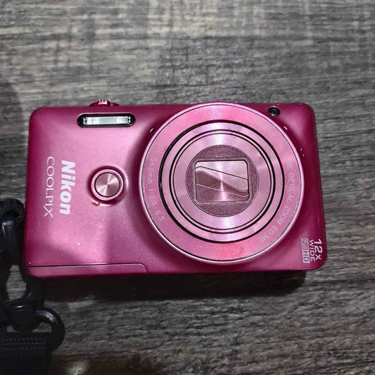 Nikon Coolpix S6900 Pk Digital Camera Glossy Pink 12X Optical Zoom 16 02Mp Wi Fi Zv