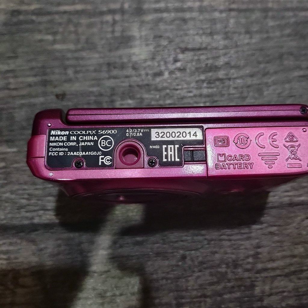 Nikon Coolpix S6900 Pk Digital Camera Glossy Pink 12X Optical Zoom 16 02Mp Wi Fi Zv