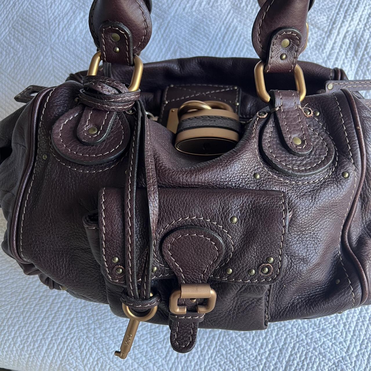 Brown Chloe Paddington Bag With Gold Hardware