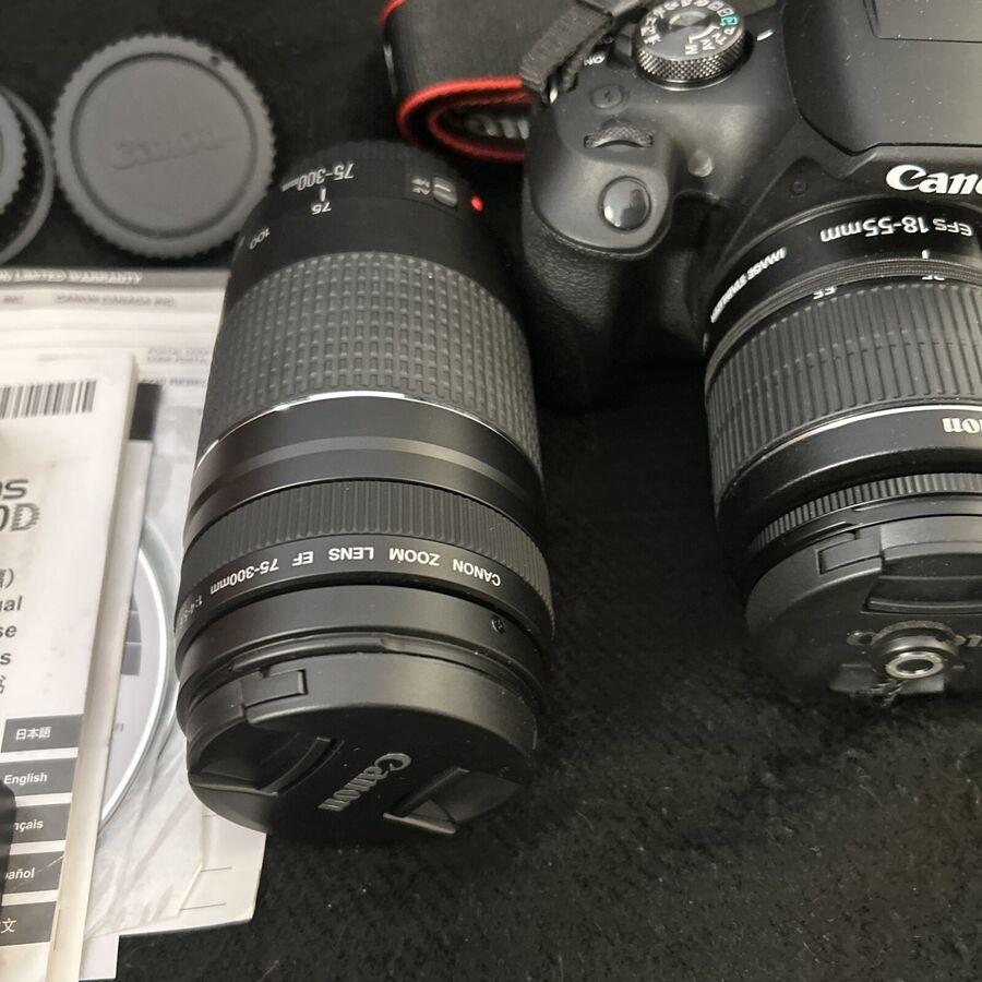 Canon Eos Rebel T7 Dslr Camera With Ef18-55Mm And Ef 75-300Mm Lenses