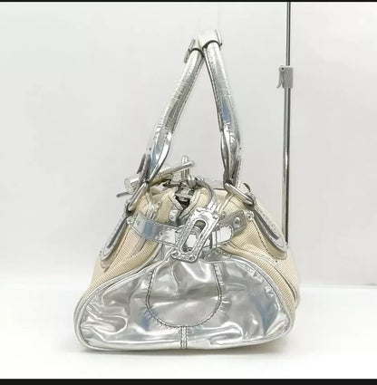 Authentic CHLOE Calfskin Medium Paddington Satchel Off White Ivory Handbag